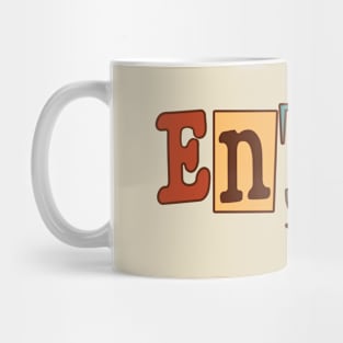 Enjoy Cutout Newspaper Style Mug